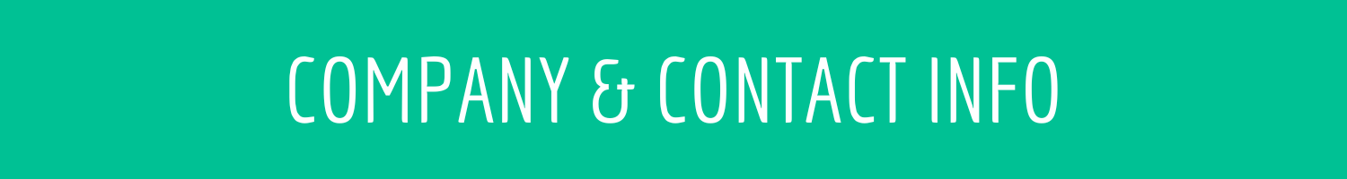 company & contact info