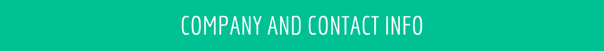 Company and Contact Info company and contact info