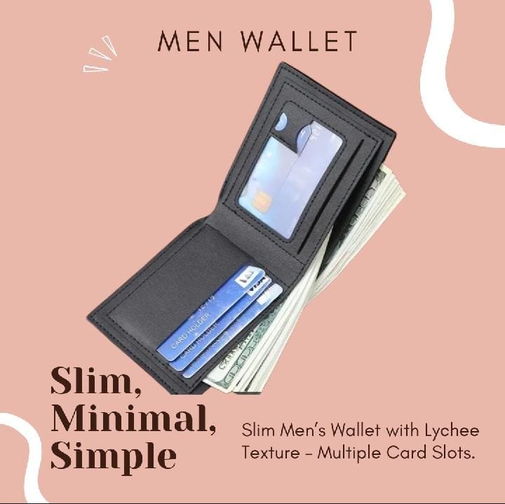 Men Wallet – Minimal Design with Lychee Texture