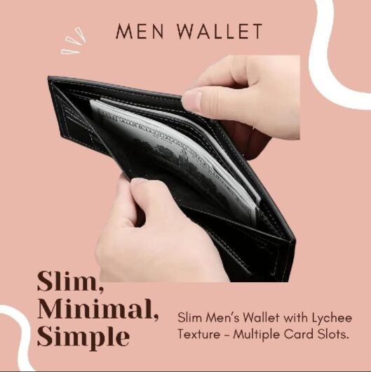 Slim Men Wallet – Minimal Design with Premium Lychee Texture